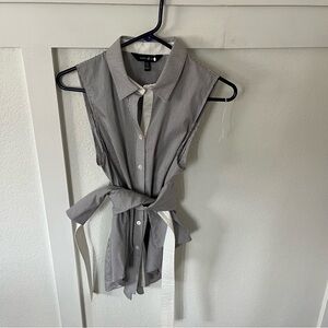 Karen Millen Women's 8 Striped Business Casual Tank Top.